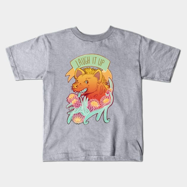 Laughing hyena v.3 Kids T-Shirt by iisjah